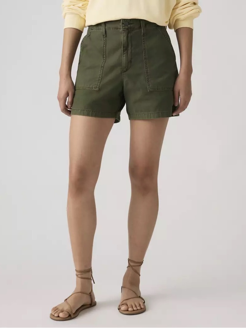 Levi's High Waisted Utility Shorts Size 25